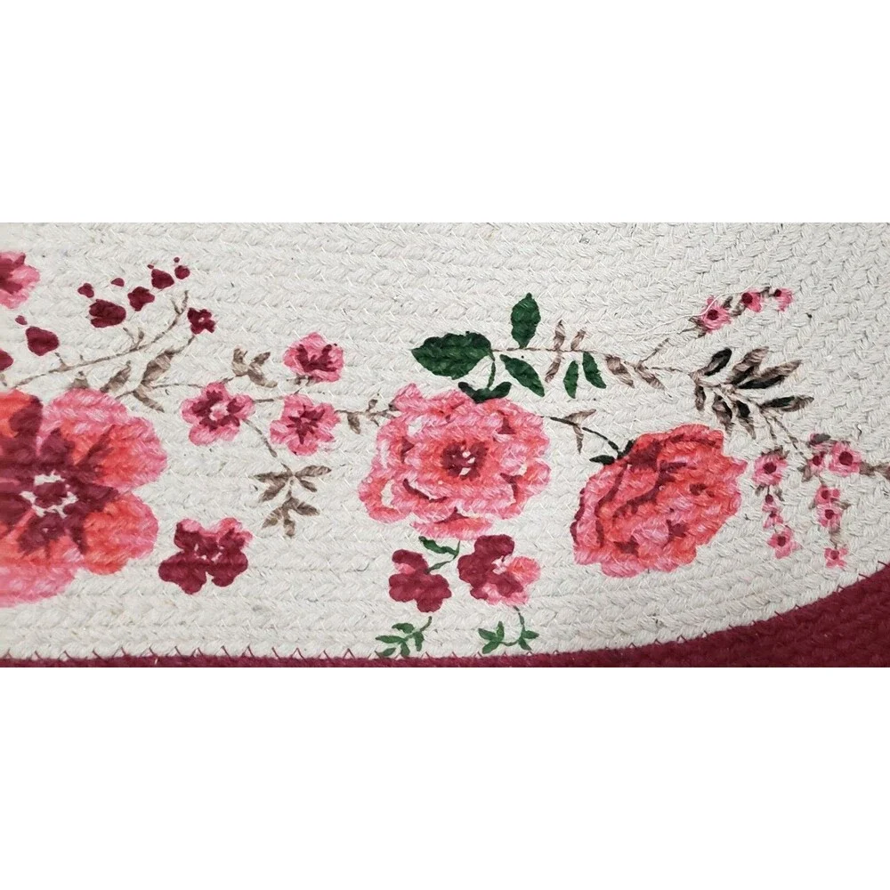 Large Oval Braided Runner Floor Rug(21